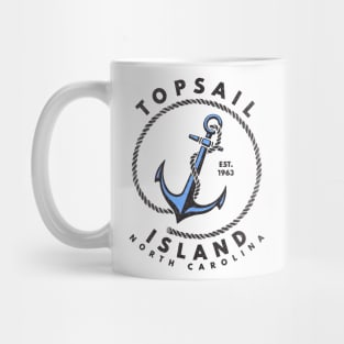 Vintage Anchor and Rope for Traveling to Topsail Island, North Carolina Mug